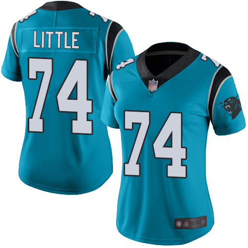 Carolina Panthers Limited Blue Women Greg Little Alternate Jersey NFL Football #74 Vapor Untouchable->women nfl jersey->Women Jersey